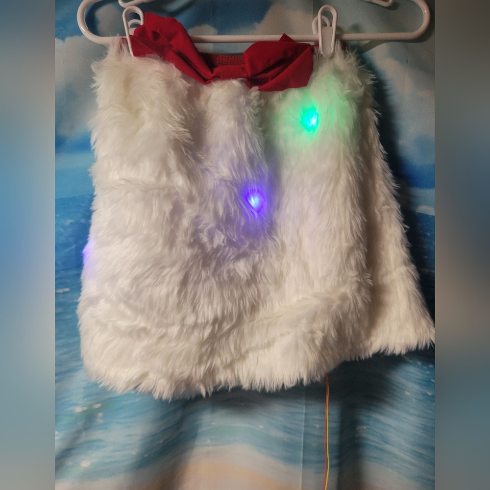 Derek Heart NWOT Light Up Fuzzy Skirt Christmas Light Women's XS Or Medium‎